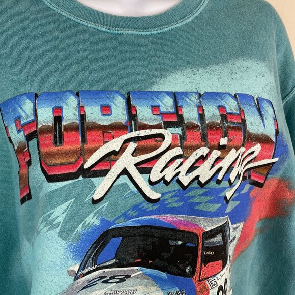 Pacsun Auto Racing Sweatshirt Top Unisex M Foreign Stock Car Graphic Fleece #28 - Picture 3 of 11